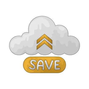 Cloud save illustration 스톡 일러스트
