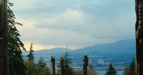 Cloud Scape and Rain over North Vancouver Timelapse - 9s Stock Footage 339107644