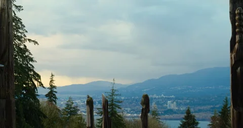 Cloud Scape and Rain over North Vancouver Timelapse Stock Footage 339107797