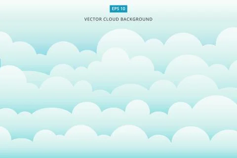Cloud scape vector background Stock Illustration