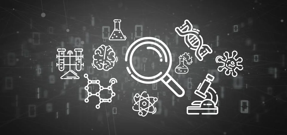 Cloud of science icon Stock Illustration