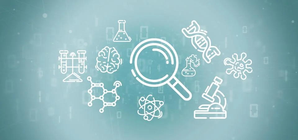 Cloud of science icon Stock Illustration