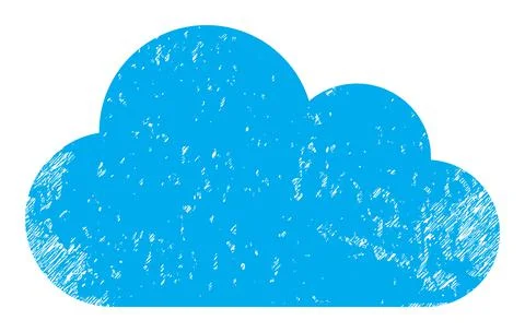 Cloud Scratched Icon Symbol Stock Illustration