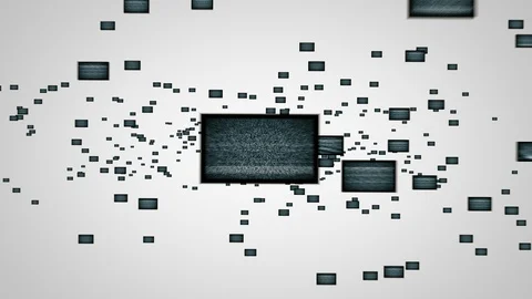 Cloud of Screens 4K Stock Footage 89275067