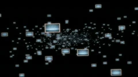 Cloud of Screens Stock Footage 828409
