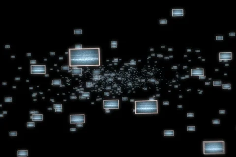 Cloud of Screens Stock Footage 828417