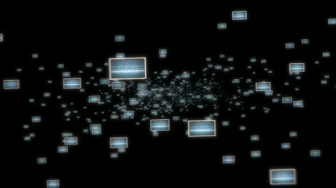 Cloud of Screens Stock Footage 828428