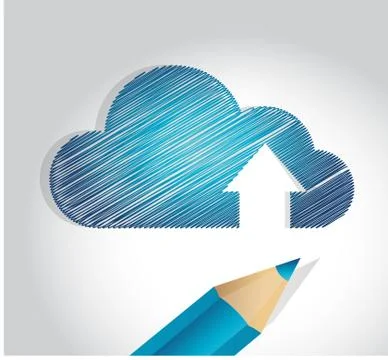 Cloud scribble drawing illustration design Stock Illustration