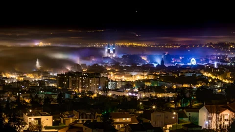Cloud sea  in Clermont-Ferrand Stock Footage 150124721
