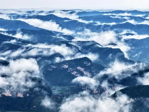 Cloud Sea Transforms Taihang Mountains into Ink-Wash Painting in Shanxi Photos