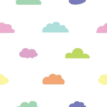 Cloud seamless pattern background icon. Stock Illustration