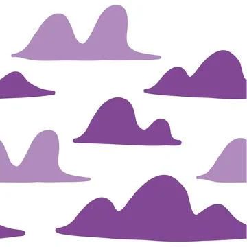 Cloud seamless pattern in cartoon flat style Illustrazione stock