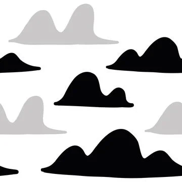 Cloud seamless pattern in cartoon flat style Stock Illustration