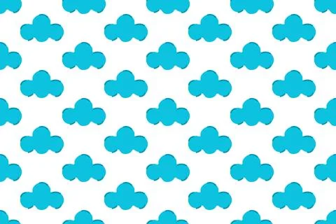 Cloud seamless pattern design for textile or printing business Stockillustratie
