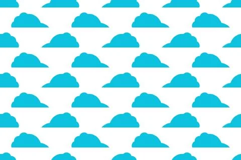 Cloud seamless pattern design for textile or printing business Illustrazione stock
