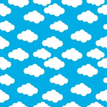 Cloud seamless pattern Stock Illustration