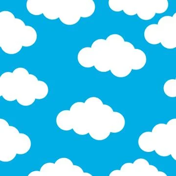 Cloud seamless pattern Stock Illustration