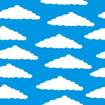 Cloud seamless pattern Stock Illustration