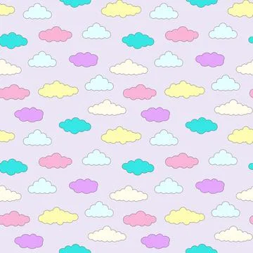 Cloud seamless pattern 스톡 일러스트