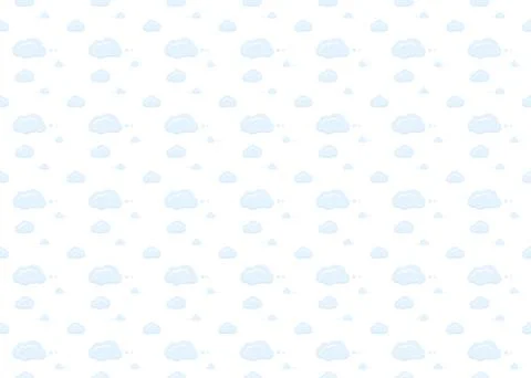 Cloud seamless pattern isolated on white background ep91 Illustrazione stock