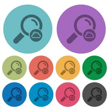 Cloud search color darker flat icons Illustrazione stock