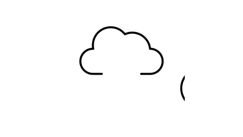 Cloud search icon featuring a magnifying glass overlaying a cloud symbol. Stock Footage 333550482