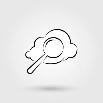 Cloud search icon Ilustración de archivo