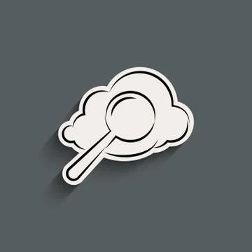 Cloud search icon 스톡 일러스트