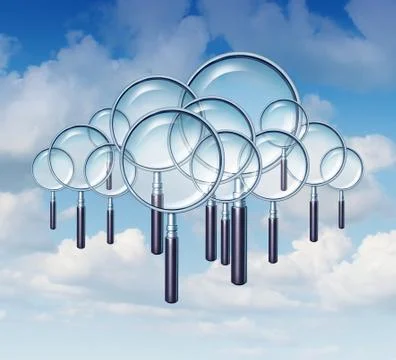 Cloud search Stock Illustration