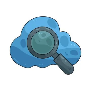 Cloud search illustration イラスト素材