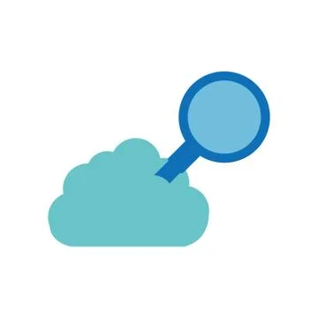 Cloud search technology data Stock Illustration