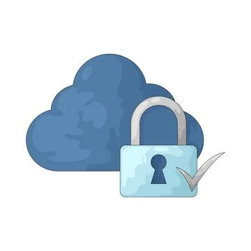 Cloud secure illustration Stock Illustration