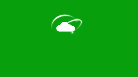 Cloud Secure motion graphics with green screen background Stock Footage 166489165