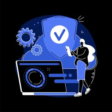 Cloud security abstract concept vector illustration. Stock Illustration