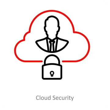 Cloud Security And Computing Icon Concept Stock Illustration