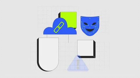 Cloud security and threat detection 2D onboarding ui animation Stock Footage 318728036