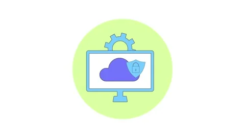 Cloud Security Animation Stock Footage 300224091