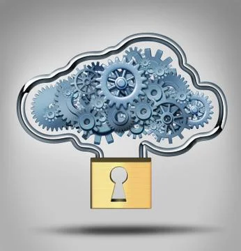 Cloud security concept Stock Illustration
