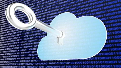 Cloud security concept illustration Stock Illustration