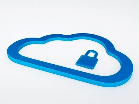 Cloud security concept. isolated white イラスト素材