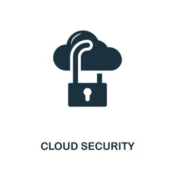 Cloud Security creative icon. Simple element illustration. Cloud Security Illustrazione stock
