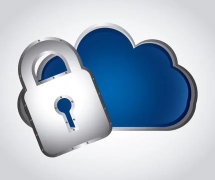 Cloud security design, vector illustration eps10 graphic Stock Illustration