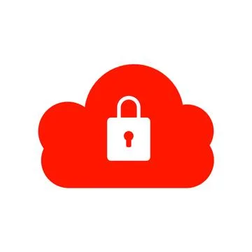 Cloud security icon Illustration