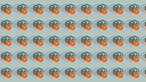 Cloud Security Icon Pattern Seamless Background. Stock Footage 325383388