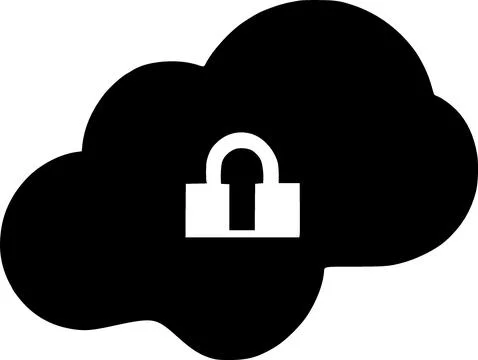 Cloud security icon vector symbol design illustration Stock Illustration
