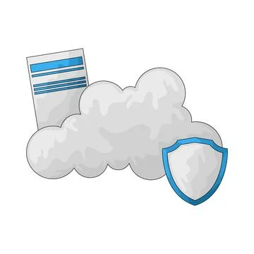 Cloud security illustration Illustrazione stock