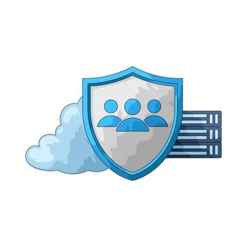 Cloud security illustration 스톡 일러스트