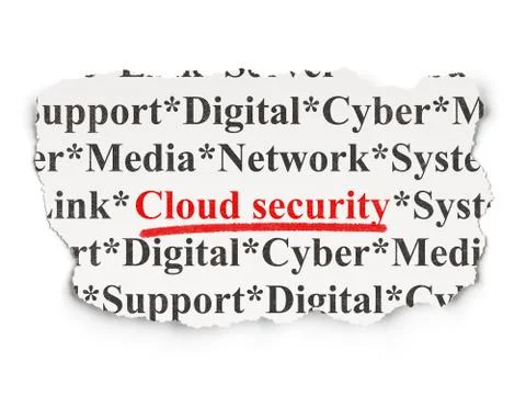 Cloud Security on Paper background Illustrazione stock