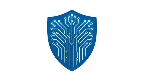Cloud Security Shield with Signal Waves Animation Stock Footage 341417142