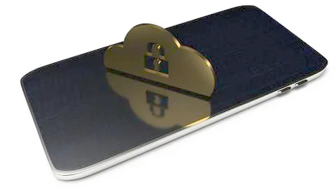 Cloud security solutions for IT device 3d rendering.. イラスト素材